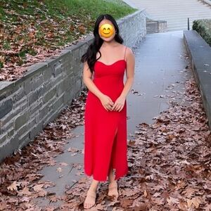 Abercrombie Red Midi Dress